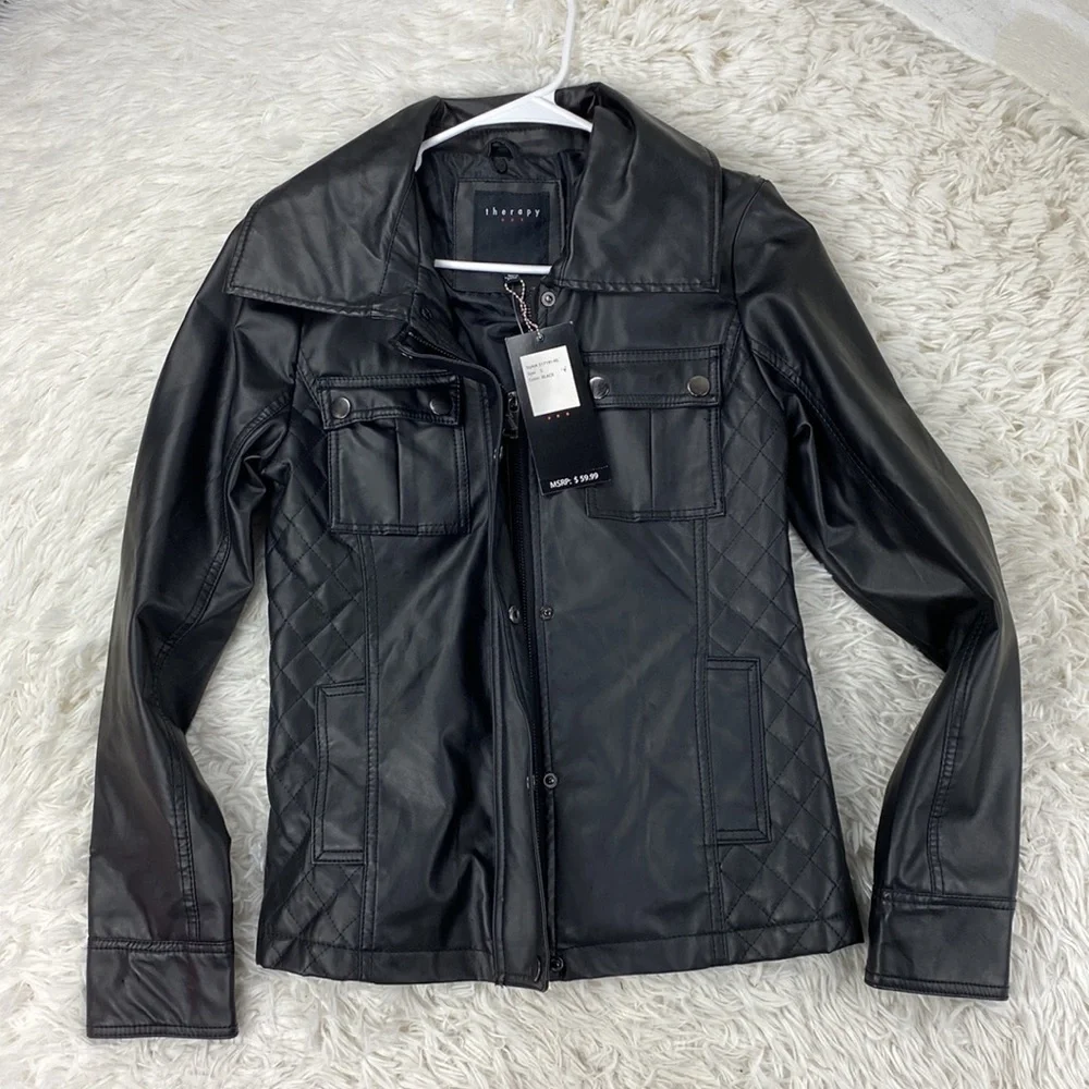 NWT Therapy Faux Leather Jacket